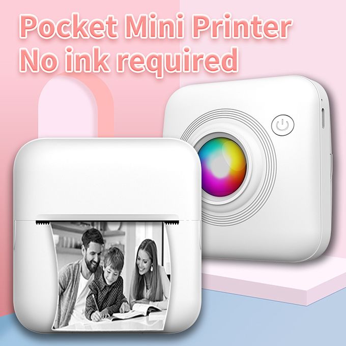 Mini Printer Portable Printer with 13 Rolls Papers