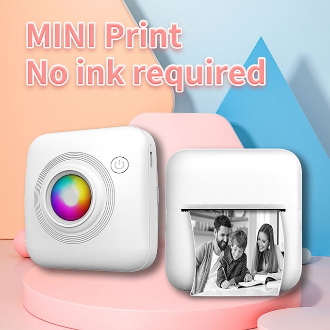 Mini Printer Portable Printer with 13 Rolls Papers