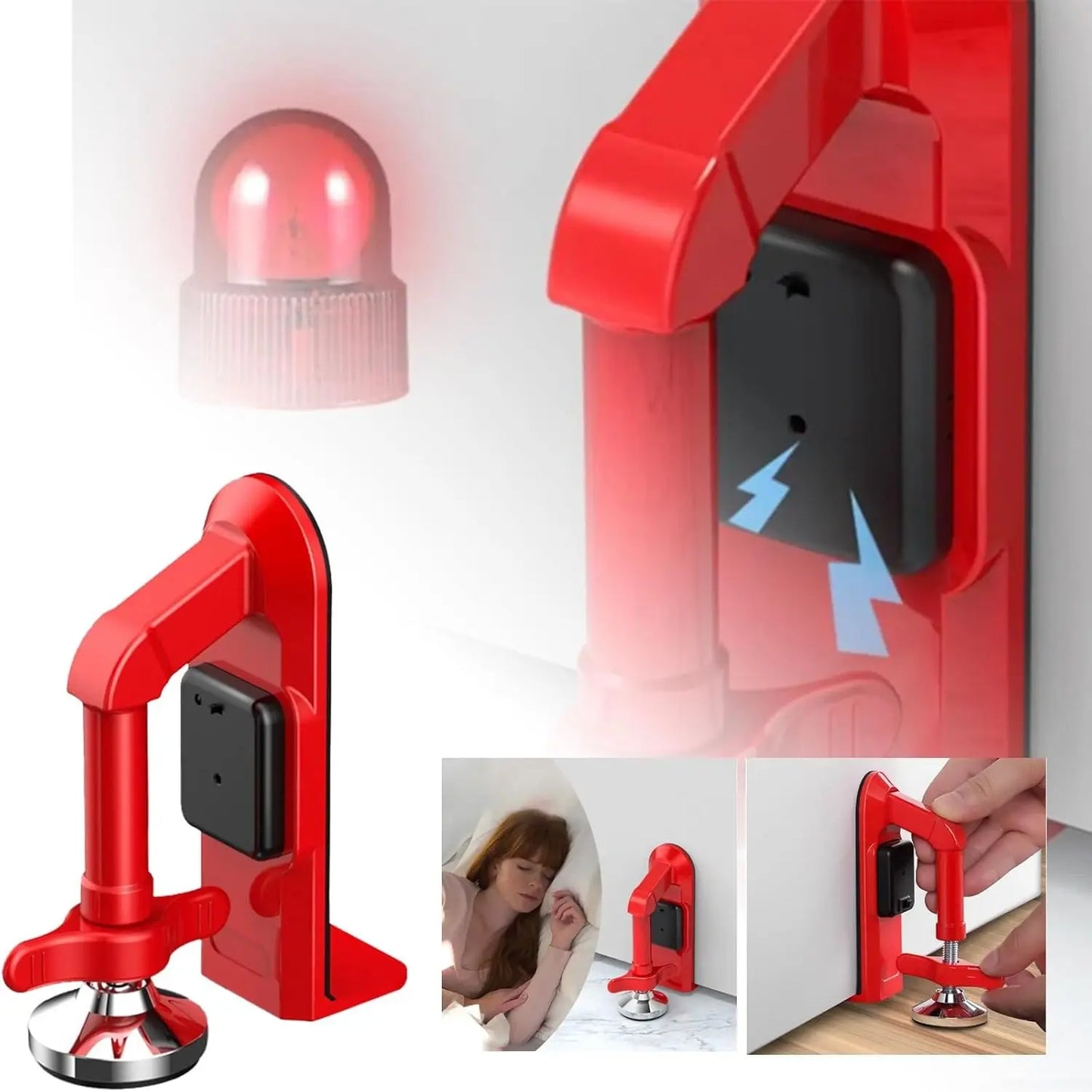 Potable Alarm Door Stopper Security Device